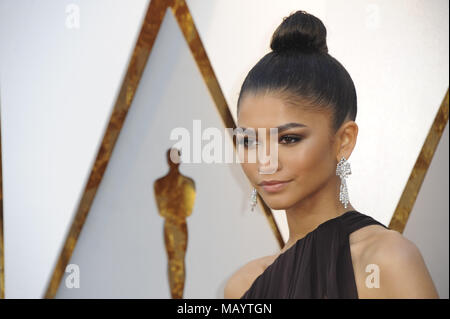 Die 90Th Academy Awards Anreise mit: zendaya Wo: Los Angeles, Kalifornien, Vereinigte Staaten, wenn: 04 Mar 2018 Credit: Apega/WENN.com Stockfoto