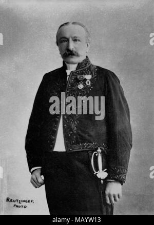 Porträt des Schriftstellers Albert Sorel (1842 - 1906) - Fotografie von Reutlinger Stockfoto