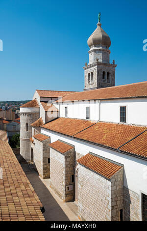 Marian Basilika, Krk, Insel Krk, Kvarner Bucht Bucht, Kroatien Stockfoto