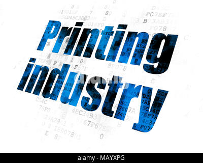 Manufacuring Konzept: Druckindustrie auf Digital-Hintergrund Stockfoto
