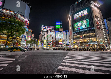 Tokio, Japan - Die berühmten Shibuya Crossing Stockfoto