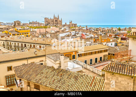 Die Kathedrale La Seu in Palma de Mallorca Stockfoto