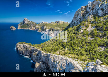 Malerischer Blick auf Cap de Formentor auf Mallorca Stockfoto