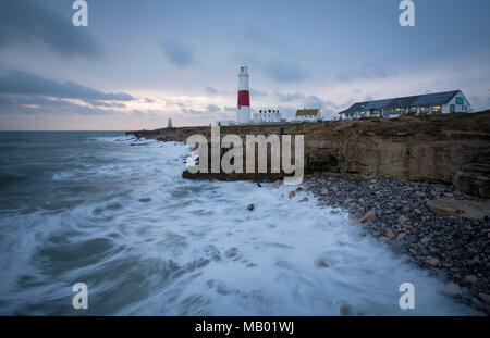 Eine stürmische Nachmittag am Portland Bill in Dorset. Stockfoto