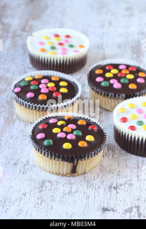 Cupcakes mit Zucker überzogen Candy Stockfoto