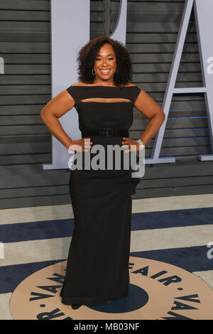 Der Vanity Fair 2018 Oscars nach Partei - Ankunft mit: shonda Rhimes Wo: Los Angeles, Kalifornien, Vereinigte Staaten, wenn: 04 Mar 2018 Credit: Sheri Determan/WENN.com Stockfoto