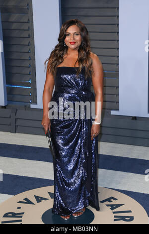 Der Vanity Fair 2018 Oscars nach Partei - Ankunft mit: Mindy Kaling Wo: Los Angeles, Kalifornien, Vereinigte Staaten, wenn: 04 Mar 2018 Credit: Sheri Determan/WENN.com Stockfoto