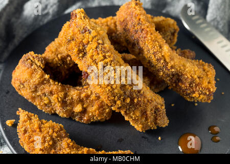 Hausgemachte Frittierte Rippen mit Barbecue Sauce Stockfoto