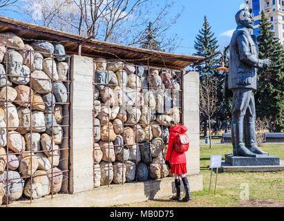 Skulpturale Zusammensetzung der Erinnerung an die Opfer der stalinistischen Repressionen und Denkmal für J. Swerdlow in der Kunst Park bin useon" in Moskau Stockfoto