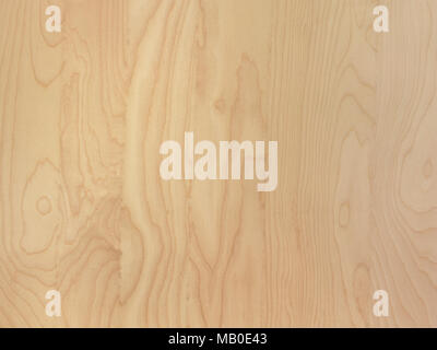 Subtile tan Hellbraun glatte Birkenholz Korn abstrakt hintergrund Oberfläche Stockfoto