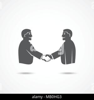 Handshake Symbol auf weißem Stock Vektor