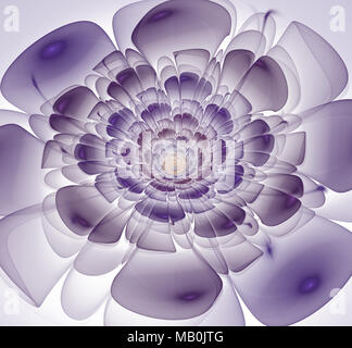 Hell abstrakt Fractal lila Blüten, Fraktale Blumen Fantasy Stockfoto