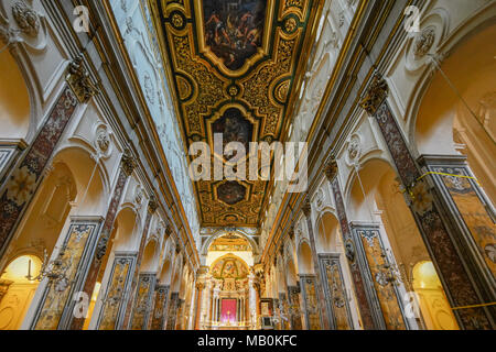 Apostel hl. Andreas Kathedrale in Amalfi, Piazza del Duomo in Amalfi, Kampanien, Italien. Stockfoto