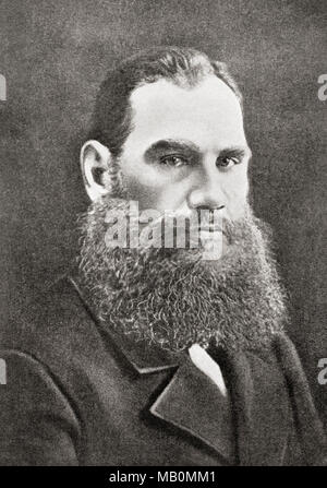 Graf Lew Nikolajewitsch Tolstoi, 1828 - 1910, alias Leo Tolstoi. Der russische Schriftsteller. Von der Internationalen Bibliothek des berühmten Literatur, c. veröffentlicht. 1900 Stockfoto