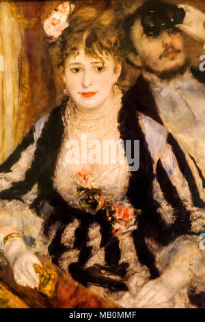 Bild mit dem Titel La Loge von Pierre Auguste Renoir datiert 1874 Stockfoto