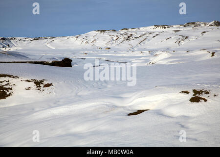 Berge, Europa, Fjadrárgljúfur, Insel, Landschaften, Schnee, Vulkan Insel, winter Stockfoto