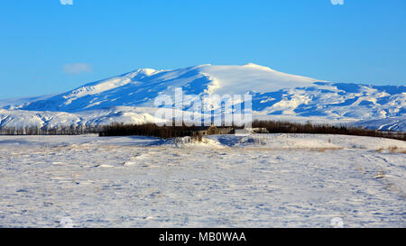 Berge, Europa, Eyjafjallajökull, Gletscher, Insel, Landschaften, Schnee, Vulkan, Vulkan Insel, winter Stockfoto