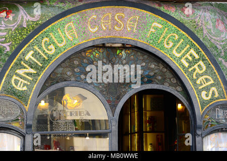 Shop Fassade in Las Ramblas, Barcelona, Katalonien, Spanien Stockfoto