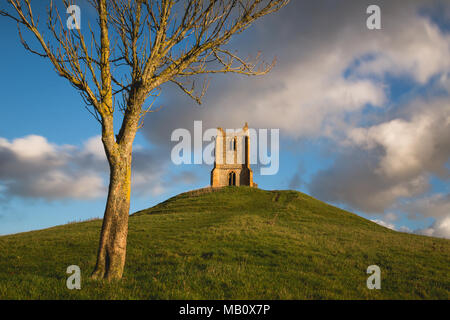 Burrow Mump am Burrowbridge, Somerset UK Stockfoto