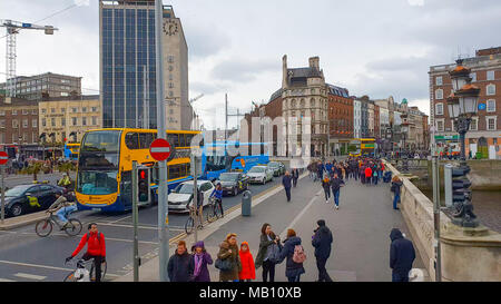 O'Connell Bridge in der Stadt Dublin - Dublin/Irland - 21. MÄRZ 2018 Stockfoto