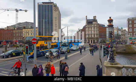 O'Connell Bridge in der Stadt Dublin - Dublin/Irland - 21. MÄRZ 2018 Stockfoto