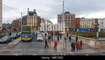 O'Connell Bridge in der Stadt Dublin - Dublin/Irland - 21. MÄRZ 2018 Stockfoto