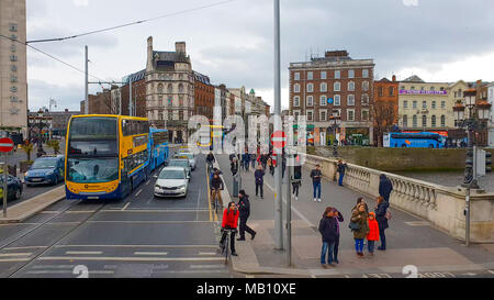 O'Connell Bridge in der Stadt Dublin - Dublin/Irland - 21. MÄRZ 2018 Stockfoto