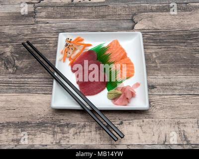 Japanisches Essen, gemischte Sashimi Stockfoto