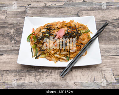 Japanisches Essen, Yakisoba Stockfoto