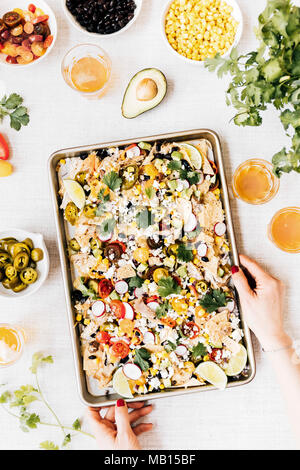 Huhn Nachos Stockfoto