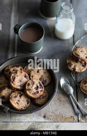 Hausgemachte Choc Chip Cookies Stockfoto