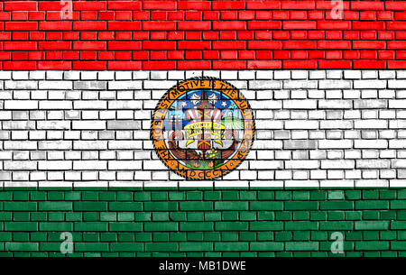 Flagge von San Diego County auf Mauer gemalt Stockfoto
