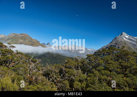 Blick von der Schlüssel Gipfelgrat der Routeburn Track, Fjordland, Neuseeland Stockfoto