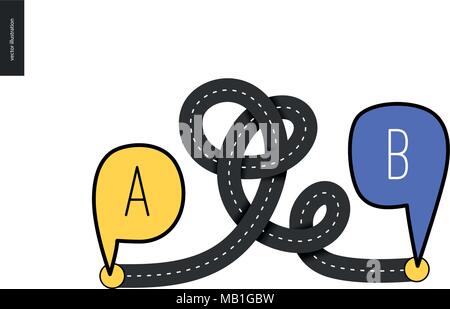 Von A Nach B - Eine Asphaltierte Straße Loop Verbindung Zweier Punkte ...