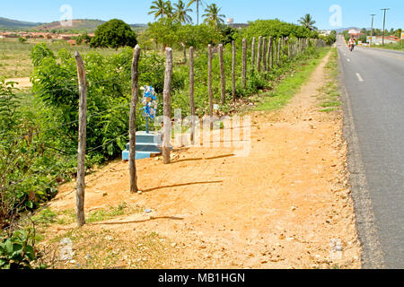 Cross, Straße PB-073, Araruna, Paraiba, Brasilien Stockfoto