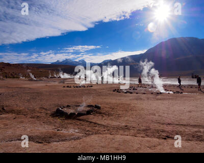 El Tatio Geysire in den Anden, Antofagasta, Chile Stockfoto