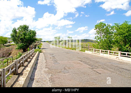 Straße PB-073, Paraíba, Brasilien Stockfoto