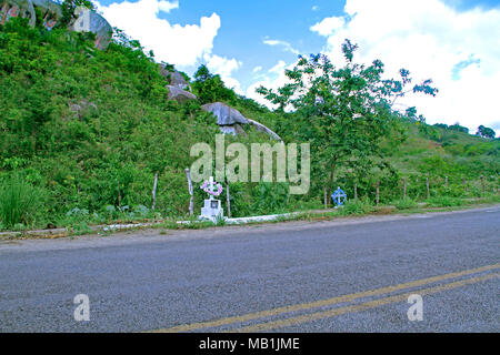 Straße PB-073, Paraíba, Brasilien Stockfoto