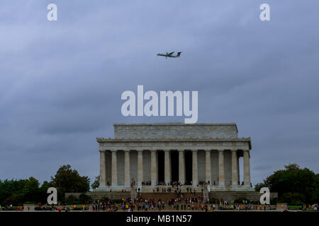10. April 2017 in Washington, DC, USA, Lincoln Memorial, Washington, DC, USA Lincoln Memorial auf blauen Himmel Hintergrund Stockfoto