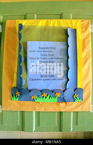 Öffentliche Schule, Distrito Rua Nova, Belém, Paraíba, Brasilien Stockfoto