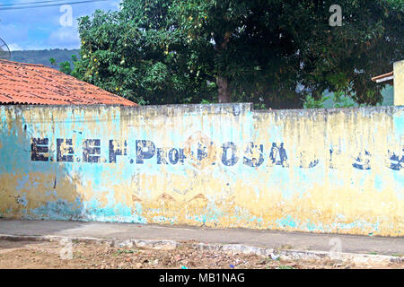 Öffentliche Schule, Distrito Rua Nova, Belém, Paraíba, Brasilien Stockfoto