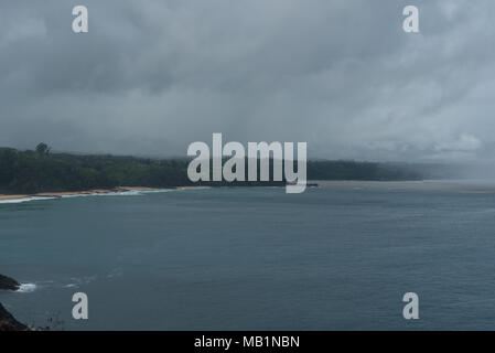 Secret Beach in der Nähe von Kilauea Point auf Kauai, Hawaii, nach einem großen regensturm Stockfoto