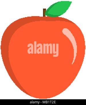 Simple Red Apple Symbol Abbildung für Design Stock Vektor