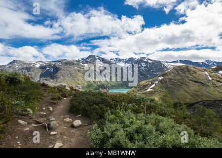 Jotunheimen Nation eine bergige Region im südlichen Norwegen und Teil der Langen Reihe der skandinavischen Berge bekannt Stockfoto