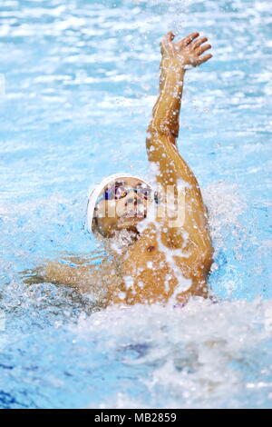 Tatsumi International Swimming Centre, Tokyo, Japan. 6 Apr, 2018. Ryosuke Irie, April 6, 2018 - Schwimmen: JAPAN SCHWIMMEN 2018 Männer 200 m Ruecken Wärme bei Tatsumi International Swimming Centre, Tokyo, Japan. Credit: Naoki Nishimura/LBA SPORT/Alamy leben Nachrichten Stockfoto