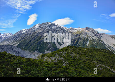 Trekking die Mueller Hut Track, Südliche Alpen, Neuseeland Stockfoto