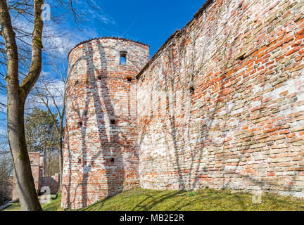 Mittelalterliche Stadtmauer, Landsberg, Deutschland Stockfoto