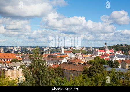 Weltkulturerbe Stadtbild von Vilnius Stockfoto