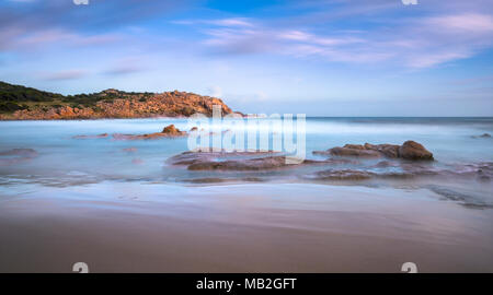 Cala Cipolla Strand, Chia, Pula, Cagliari, Sardinien, Italien Stockfoto