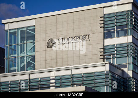 Stockport Rat Büros Lucy Straße Fred Perry Haus ein modernes Bürogebäude Stockfoto